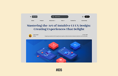 Daily UI Design #035 | Blog Post blog challenge daily design graphic inpiration post product ui uixu