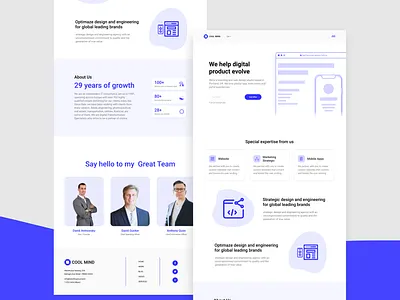 Cool Mind Landing page UI/UX Design design sass ui uiux user interface ux web design