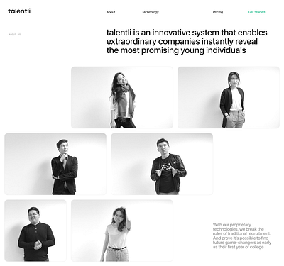 Talentli. Landing page UI design ui