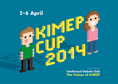 Complete visual identity for KIMEP Cup 2014 branding graphic design illustration pixel vector