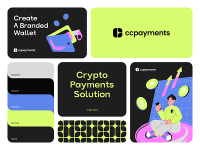 Ccpayments - Crypto Branding brand guidelines brand identity branding color palette color scheme crypto design digital illustration graphic design graphicdesign identity illustration logo logo design logotype styleguide ui visual visual identity web 3