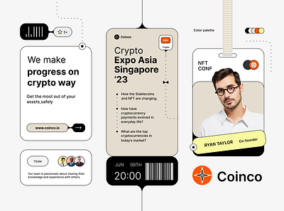 "Coinco". Visual Identity. Figma. animation branding design graphic design illustration logo prototyping ui ux vector