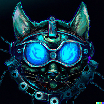 Cat Cyberpunk Digital Art design graphic design illustration vector