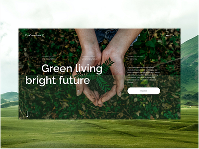 Landing page for eco-platform creative daily design eco ecolive figma forest green inspiration landing page live natural platform ui ux