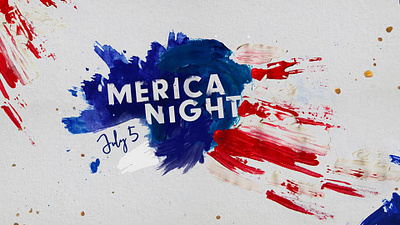 ‘Merica Night design graphic design paint typography