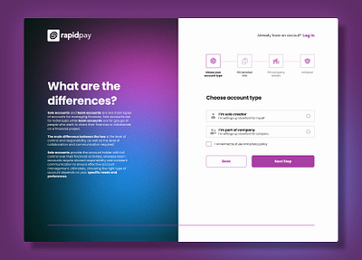 Register account graphic design ui