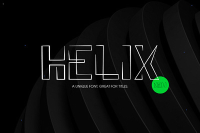 Helix - Single Line Display abstract branding design display experimental font geometric graphic design line logo modern outline poster typeface ui uncommon unique ux vector