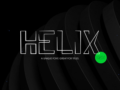 Helix - Single Line Display abstract branding design display experimental font geometric graphic design line logo modern outline poster typeface ui uncommon unique ux vector