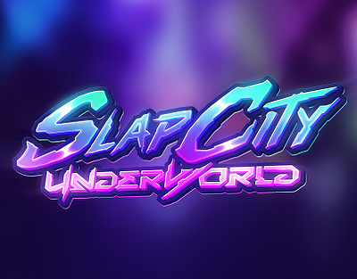 Sci-Fi Game Logo - Slap City 🏙💫 cyberpunk fantasy futuristic game art gamelogo gaming logo logo mmorgp mobile logo neon sci fi