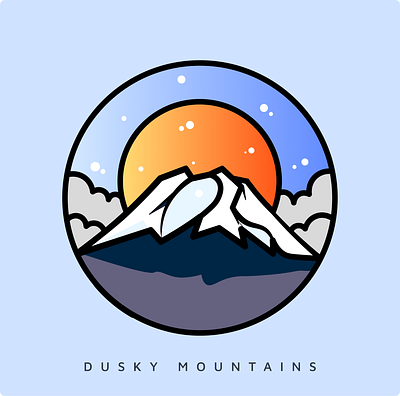 Dusky Mountains cleandesign dailyui design graphic design illustration illustrator