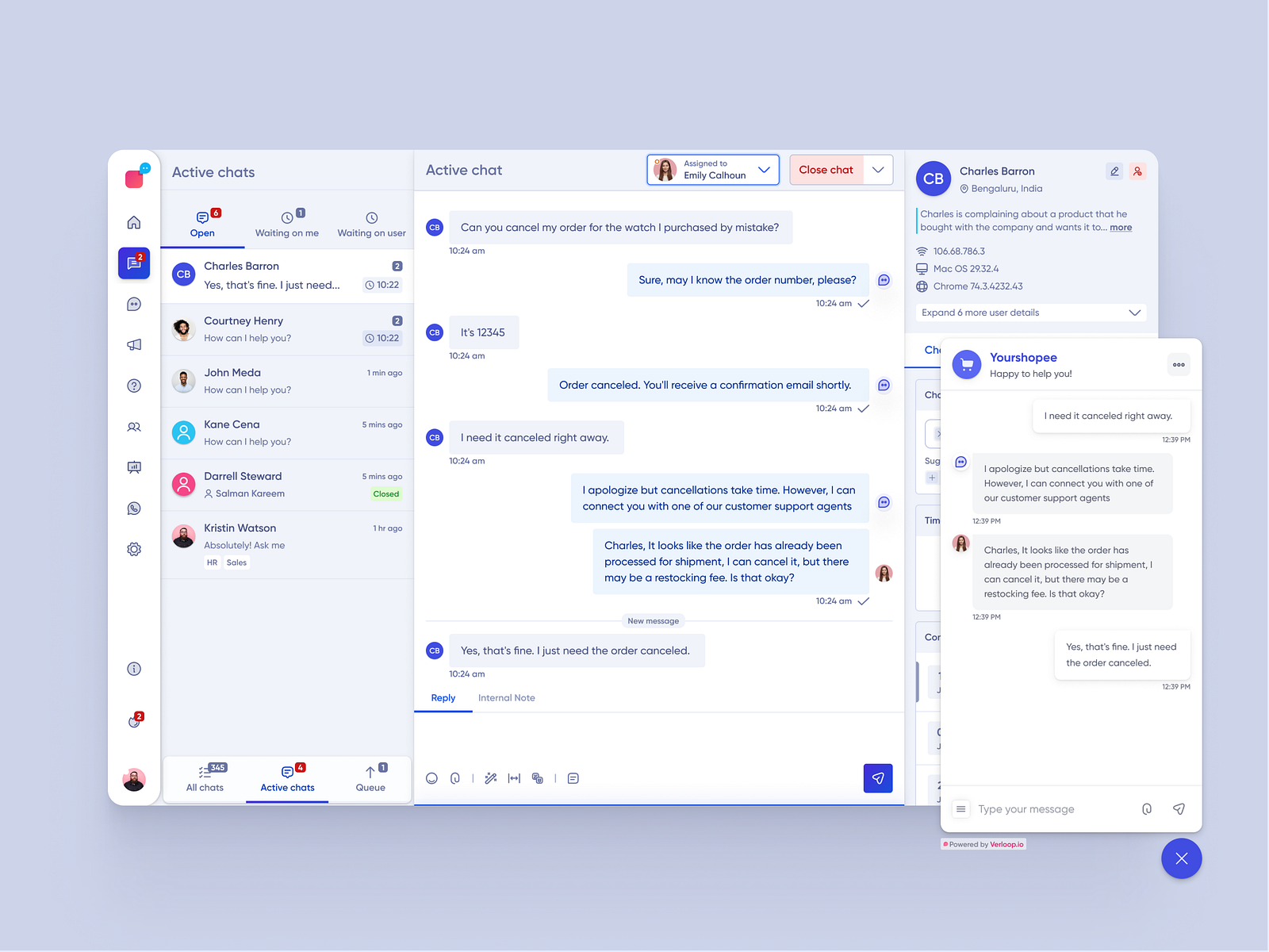 Verloop's AI Powered Live chat by Design at Verloop on Dribbble