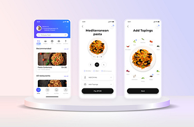 Delivery Food App colors design experience ui ux