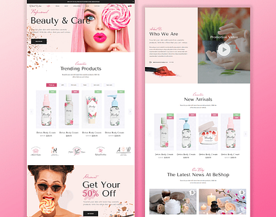 Ronald Wilson Beauty & Care Modern Website branding design e commerce graphic design shopify ui webpage website website developer website development