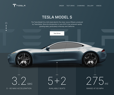 Tesla - Landing page design landing page uiux design uiux web design web design