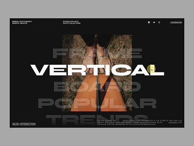 VERTICAL - Website Concept blog cms concept design hover landing page minimalist modern portfolio technology ui ux web web design webdesign website