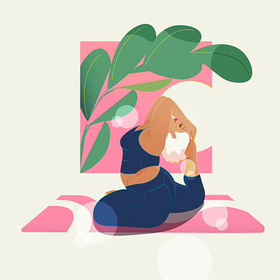 Morning yoga moment 2d adobe adobeillustrator behance bold colours characterdesign design digitalart dribbble graphic design illustration illustrator vector yoga