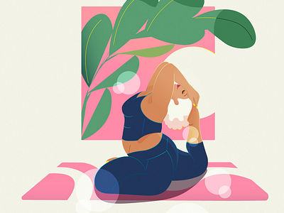 Morning yoga moment 2d adobe adobeillustrator behance bold colours characterdesign design digitalart dribbble graphic design illustration illustrator vector yoga