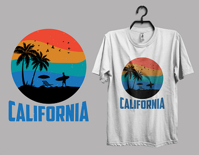 Beach T-shirt Design beach beach t shirt black t shirt branding california custom t shirt design graphic design illustration logo minimal outdoor t shirt state summer summer t shirt swimming t shirt vector vintage whitr t shirt