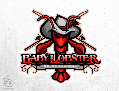 Baby Lobster Invitational chipdavid dogwings drawing fishing graphic design illustration lobster logo vector
