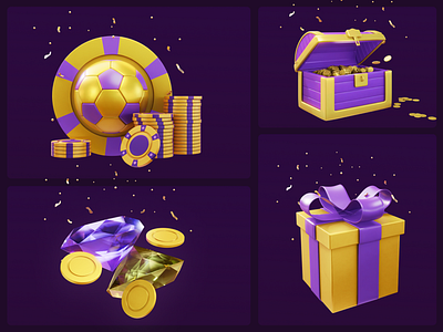 3D web assets 3d 3d art design gift graphic design illustration lowpoly treasure