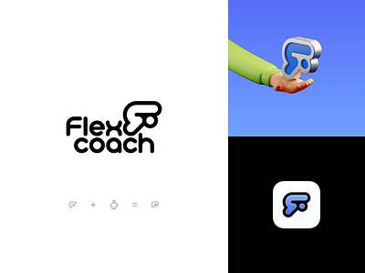 FlexCoach — Logo Design 3d branding cinema4d coach flex flexcoach logo