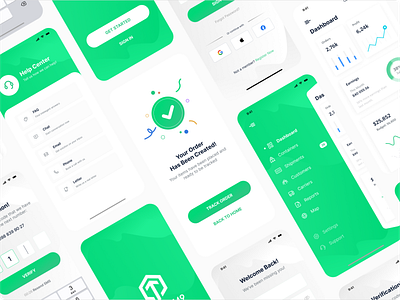 Shipment Tracking App 3d app branding containers design graphic design green illustration landing page mobile responsive shipment tracking ui web website