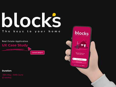 Blocks - Real Estate Application application design illustration mobile ui ux