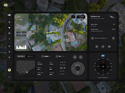 DJI Mavic Pro Dashboard Concept build build 2.0 dashboard dashboard ui designdrug designinspiration dji mavic pro drone dashboard dronedesign inspiration ui ux watchmegrow