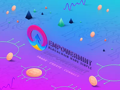 Empowermint Isometric Design branding logo