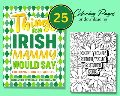 Things an Irish Mammy would say Coloring Pages adult coloring book coloring book coloring book for adults coloring page gift from ireland illustration ireland irish irish charm irish download irish gift irish mammy mammy mom mother mum