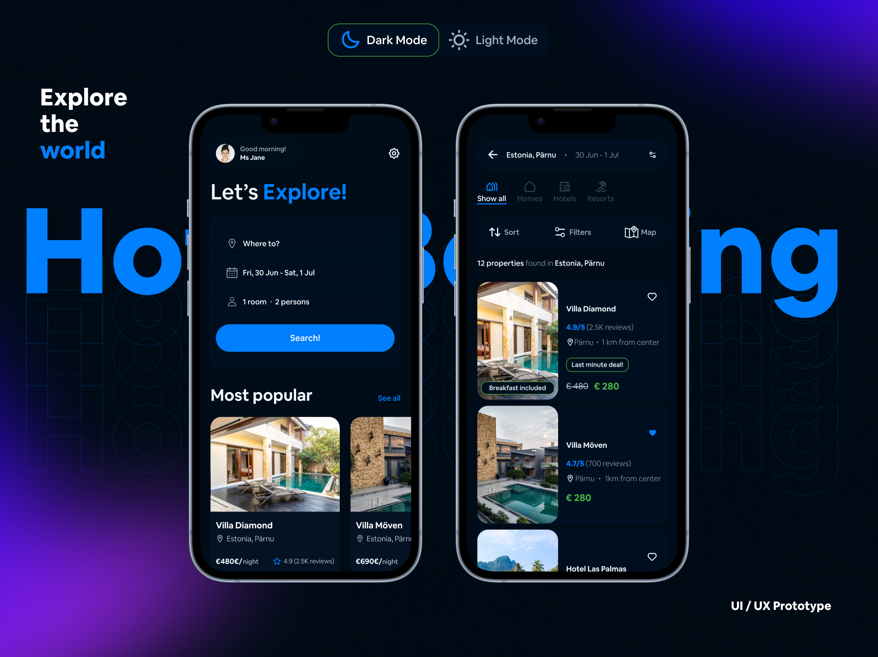 Accommodation Booking App accommodation app booking figma hotel hotel booking mobile app uiux