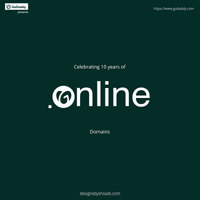 Godaddy .Online Domain Celebration branding celebration concept design domains godaddy illustration logo