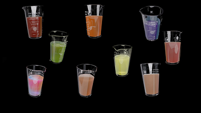 shots with tinctures 3d animation blender blender3d branding illustration logo