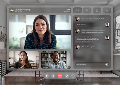 Counseling App - Apple Vision Spatial UI ui ux