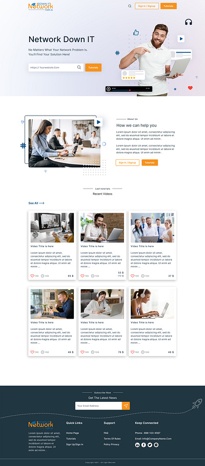 Network Down IT Company Website Design | Web Design figma graphic design landing page responsive design user experience design user interface design