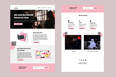 Blossom Production Website dailyui design ui ux web