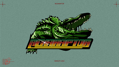 REXARAPTOR MASCOT aligator animal art branding cartoon crocodile design gator graphic illustration logo mascot monster raptor vector