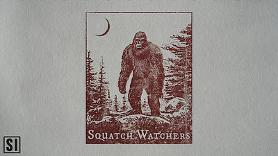 'Squatch Watchers Branding art bigfoot brand branding cryptozoology graphics illustration logo sasquatch