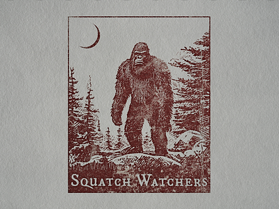 'Squatch Watchers Branding art bigfoot brand branding cryptozoology graphics illustration logo sasquatch