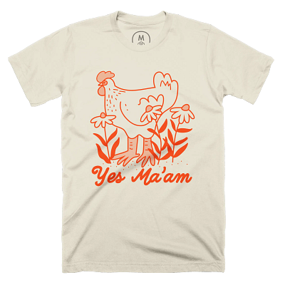 Yes Ma'am chicken graphic tee hen shirt