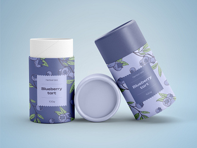 Tea packaging concept berries berry bilberry blueberry design graphic design illustration pack package packaging packing pkg tea tube wrapping