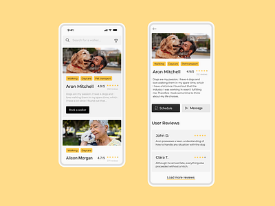 Pawsitively - Dog Walking App design design system dog walking app dribble course graphic design mobile app product design ui ux