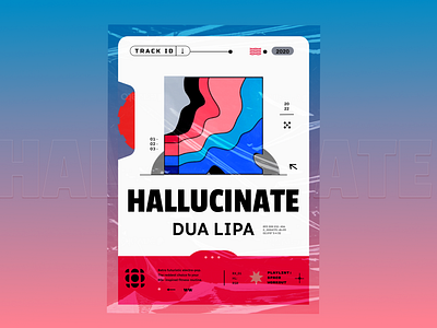 Music Album Cover Design albumcoverdesign animation build designdrug dualipa figma graphicdesigner hallucinate posterdesign redesign songcoverdesogn watchmegrow