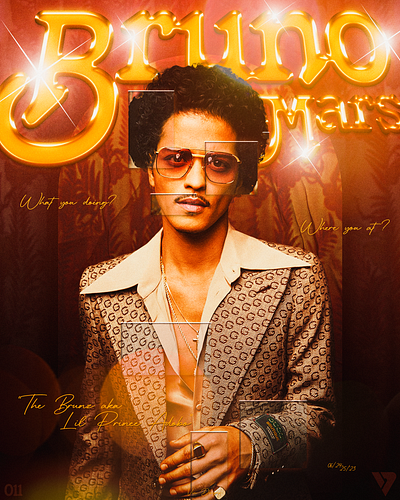 011_Bruno Mars branding design graphic design typography vector