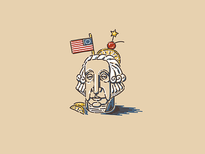 Party Like it's 1776 4th of july america cocktail design drink george washington illustration independence day tiki