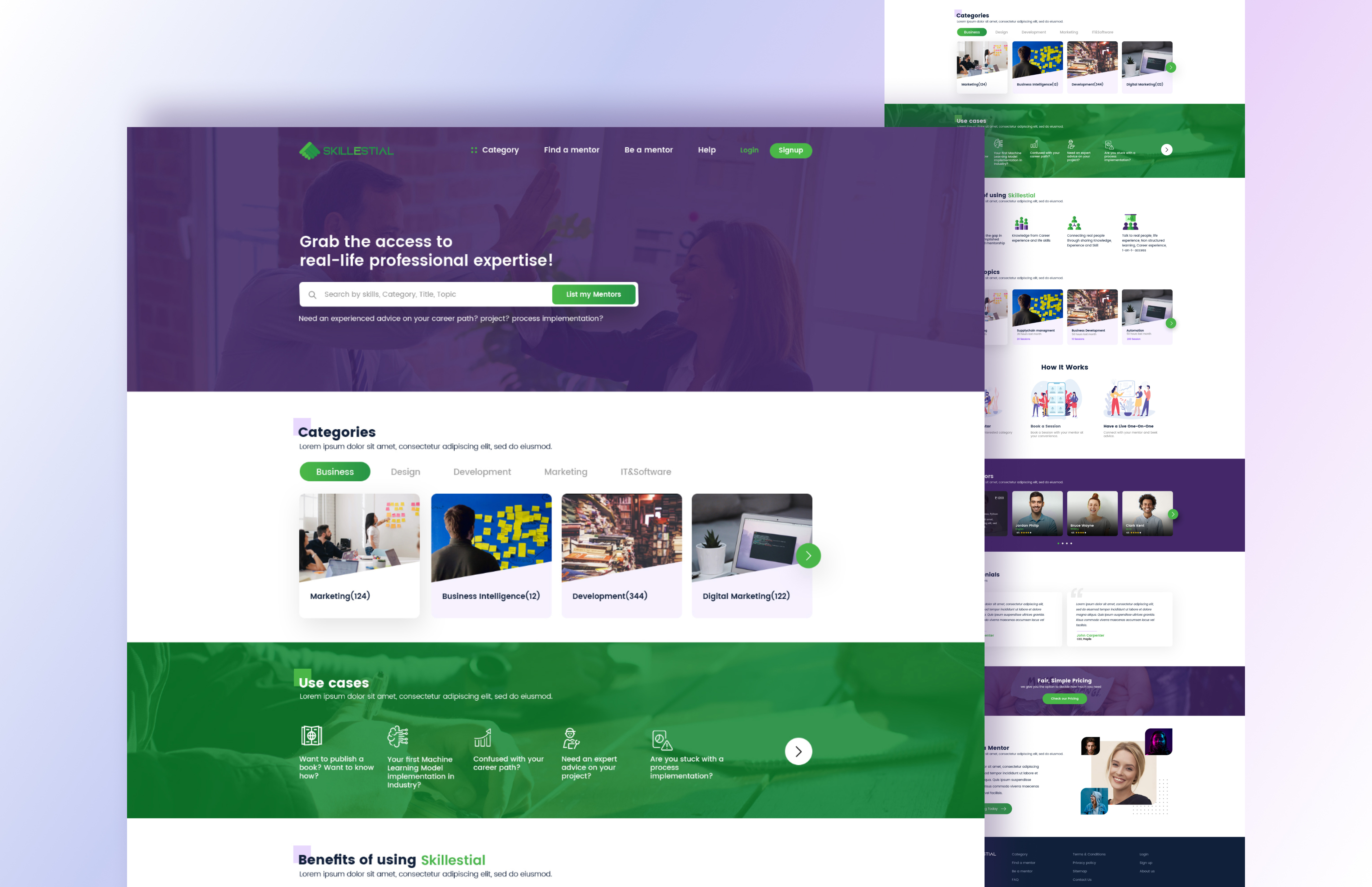 Skillestial - Edtech Web application block chain branding coin dashboard e learning landingpage edtech elearning fintech landingpage market mobile product development product landing page sass startup ui ux uxdesign venture web design