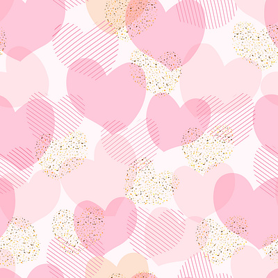 Seamless Abstract Love Shape background fabric graphic design hearts love packaging pattern pink seamless valentine vector wallpaper