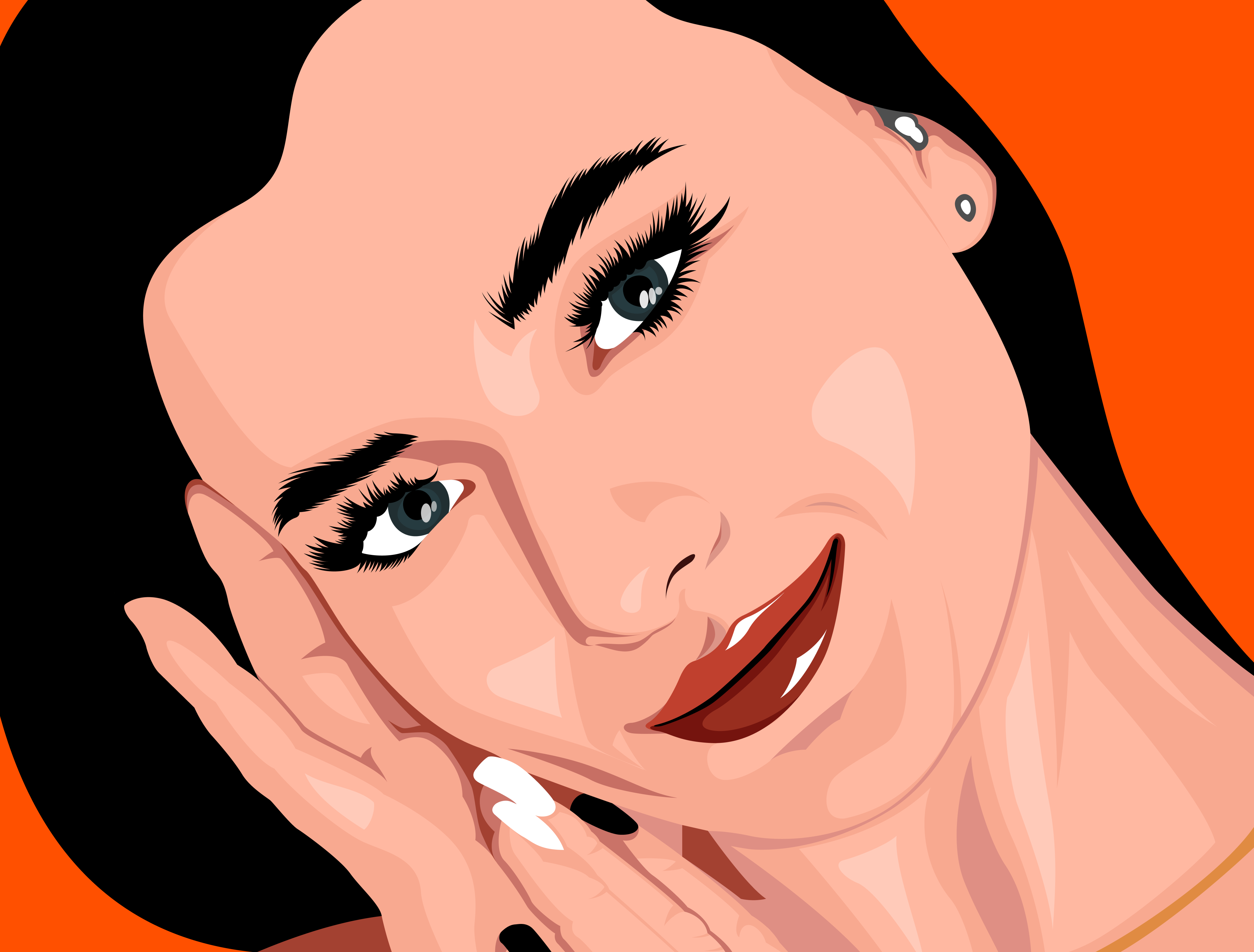 Madness portrait design flat graphic design illustration illustrator vector web