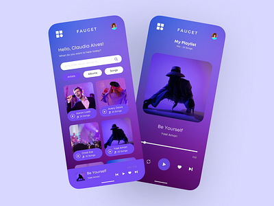 Music Cloud UI Design ui ux