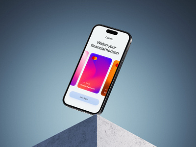 Cozmic – Mobile Banking App app banking concept flat gradient minimal mobile modern ui